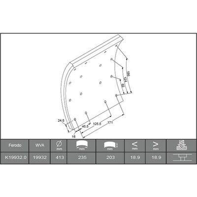 REMVOERINGSET SCANIA 203X235 STD